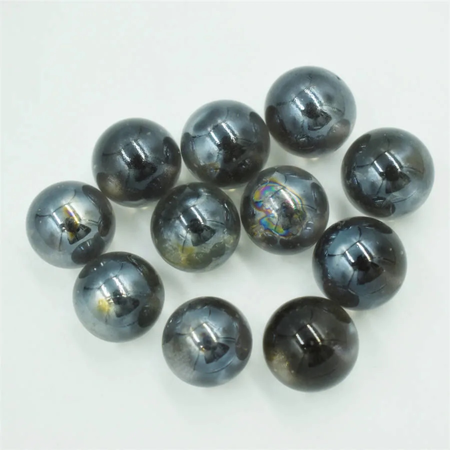 Black Opaque 16mm Glass Marbles