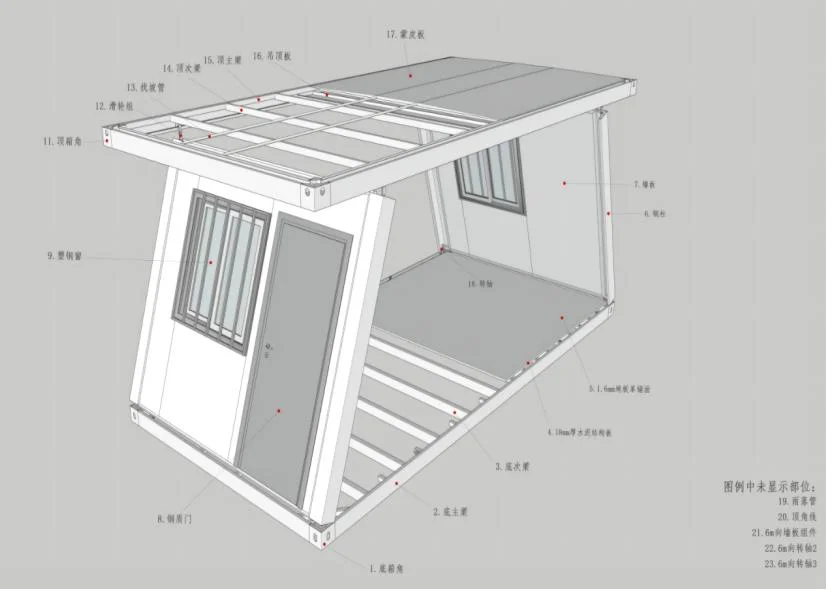 Rápidamente montar Z-Type contenedor plegable prefabricado contenedor de casa plegable