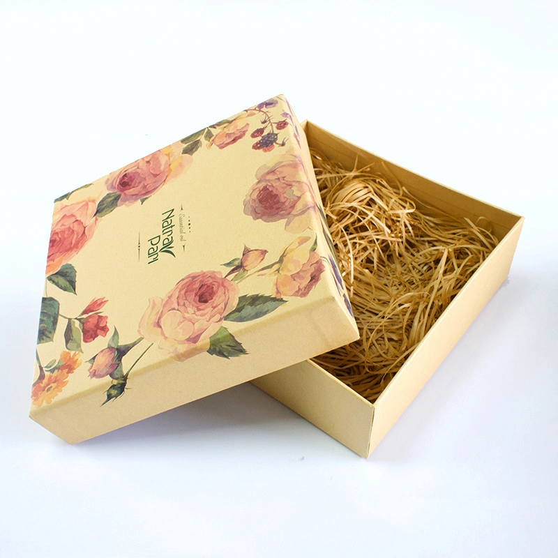 Benutzerdefinierte Matte Laminierte Blumen Druck Fancy Papier Geschenk-Verpackung Box