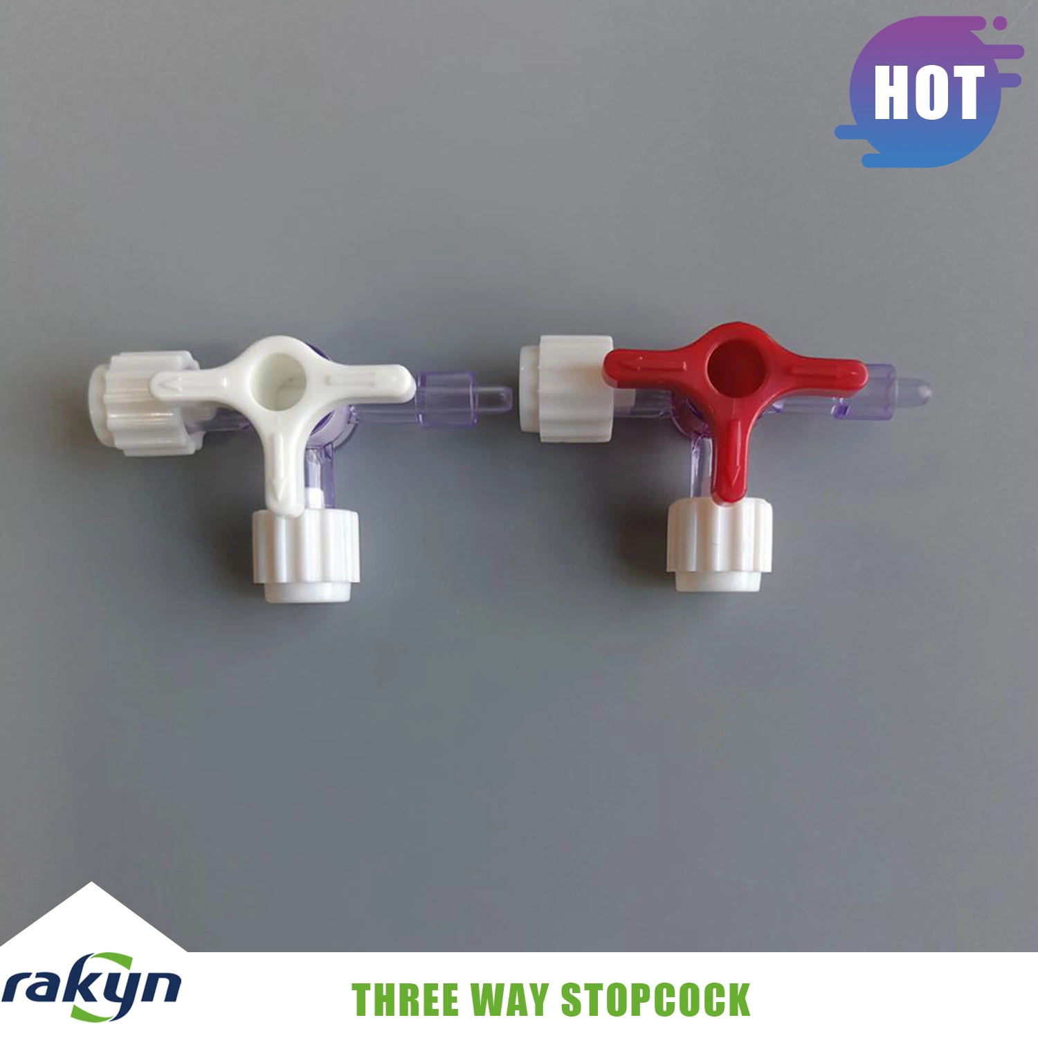 Medical Disposable Triple Ports Valve with Two Female Luer Lock