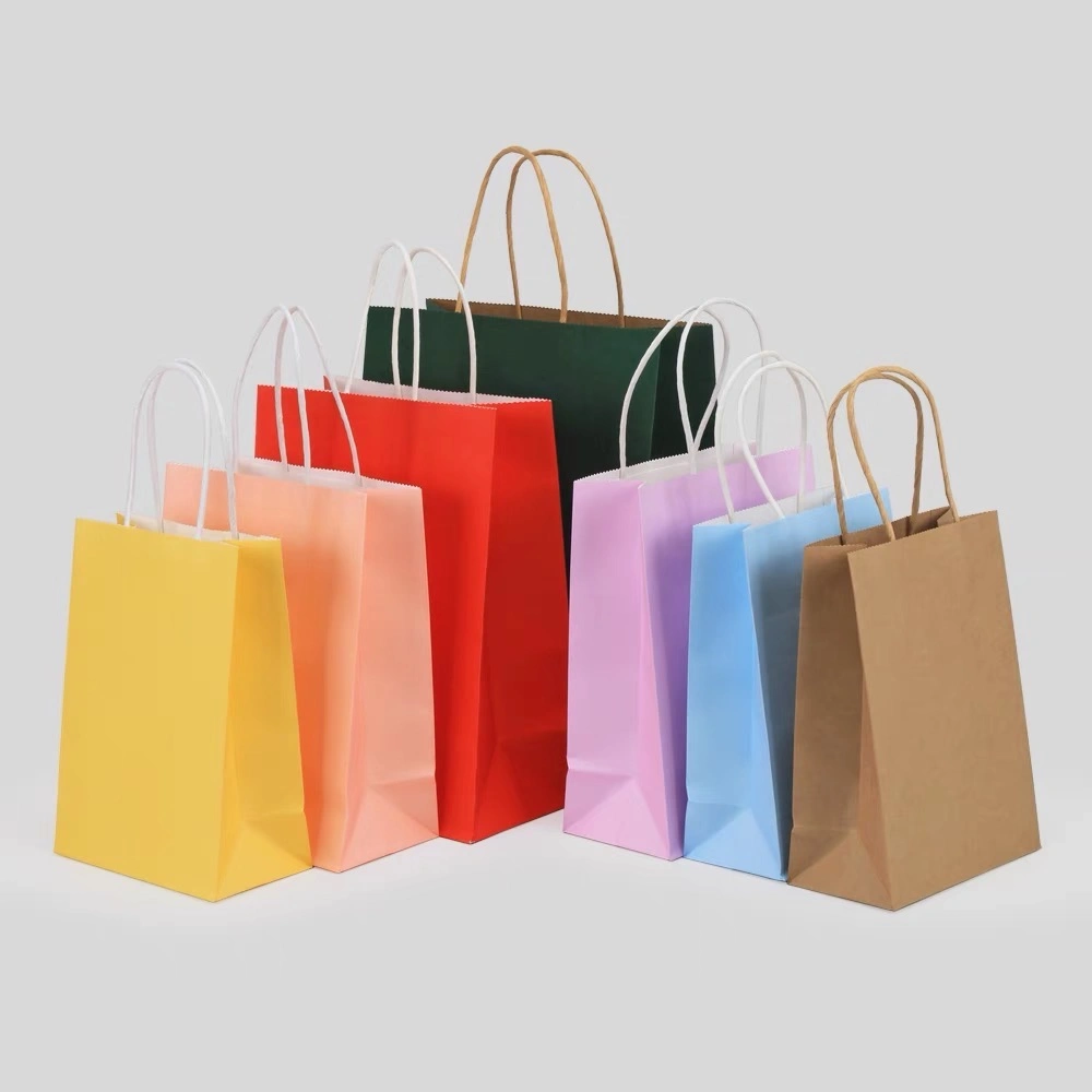 Großhandel Umweltfreundliche Kraftpapier Einkaufstasche Anzug Papiertaschen Promotion Geschenktüten Trägt Taschen