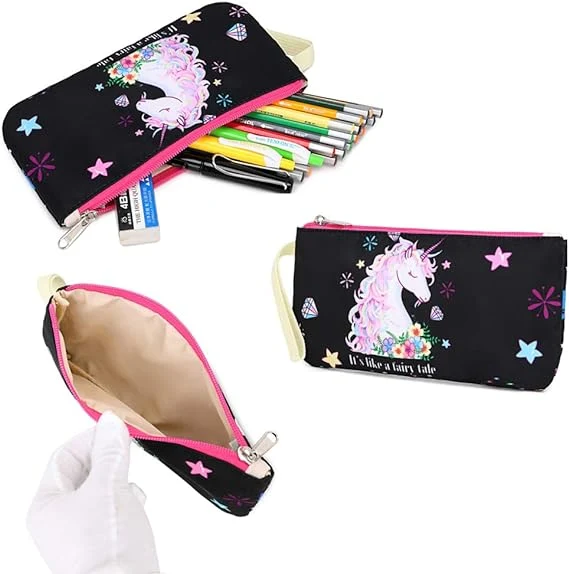 Girly School Bag with Insulated Lunch Tote and Pencil Pouch