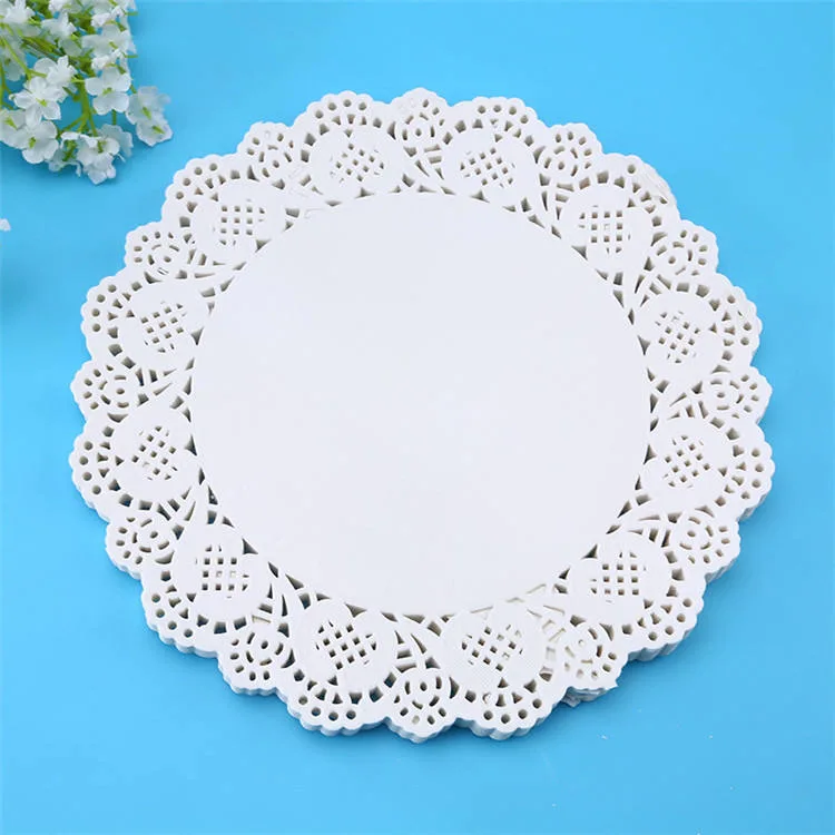 Papel doilias Lace Doily Party talheres decorativos Placemats papel Coasters Decoração da mesa dos tapetes