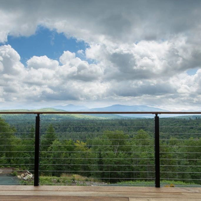 Black Modern Stainless Steel Handrails of Outdoor Balustrade Handrail Garden Fence