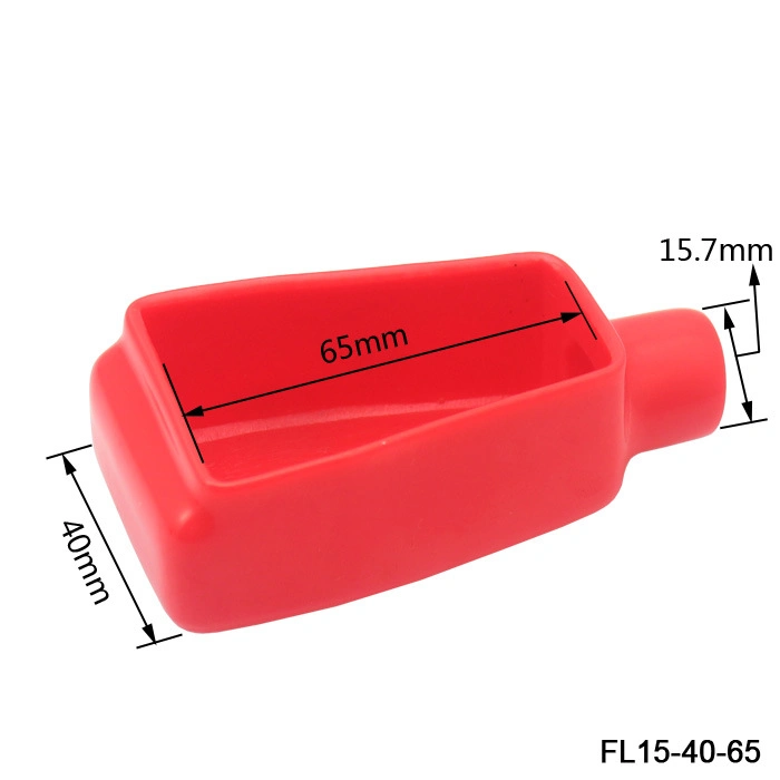 Cache-bornes de batterie en PVC souple pour voiture automobile noir et rouge Protecteur de protection en caoutchouc de batterie de montant supérieur