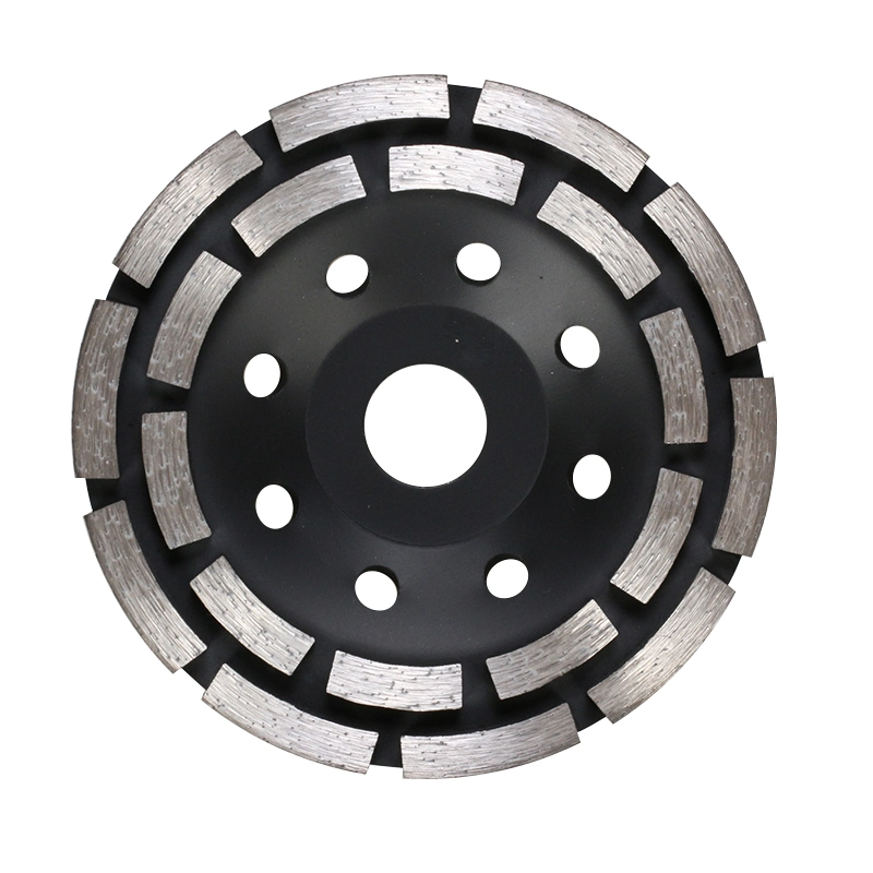 Fast Grinding 100mm 125mm Double Row Diamond Cup Wheel Grinding Stones and Concrete for Angle Grinder