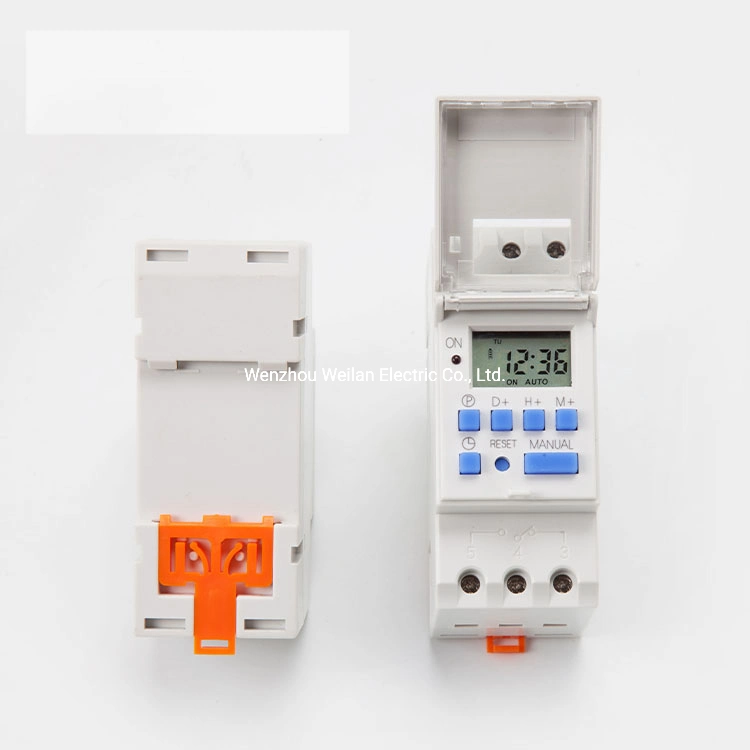 Digital Programmable Time Switch Week Program Day Program Timer Switch DIN Rail Installation