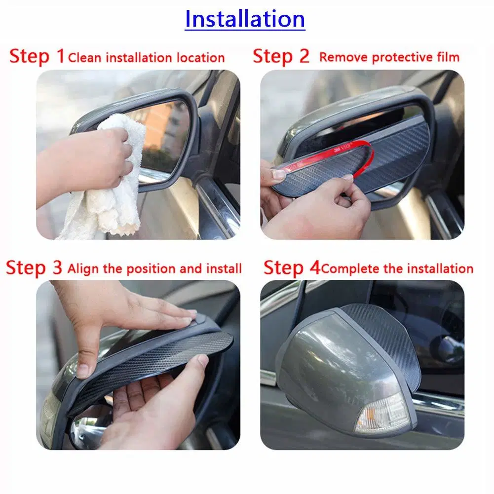 Carbon Fiber Auto Mirror Rain Visor Smoke Guard Car Side Mirror Rain Guard Car Accessories Bl13046