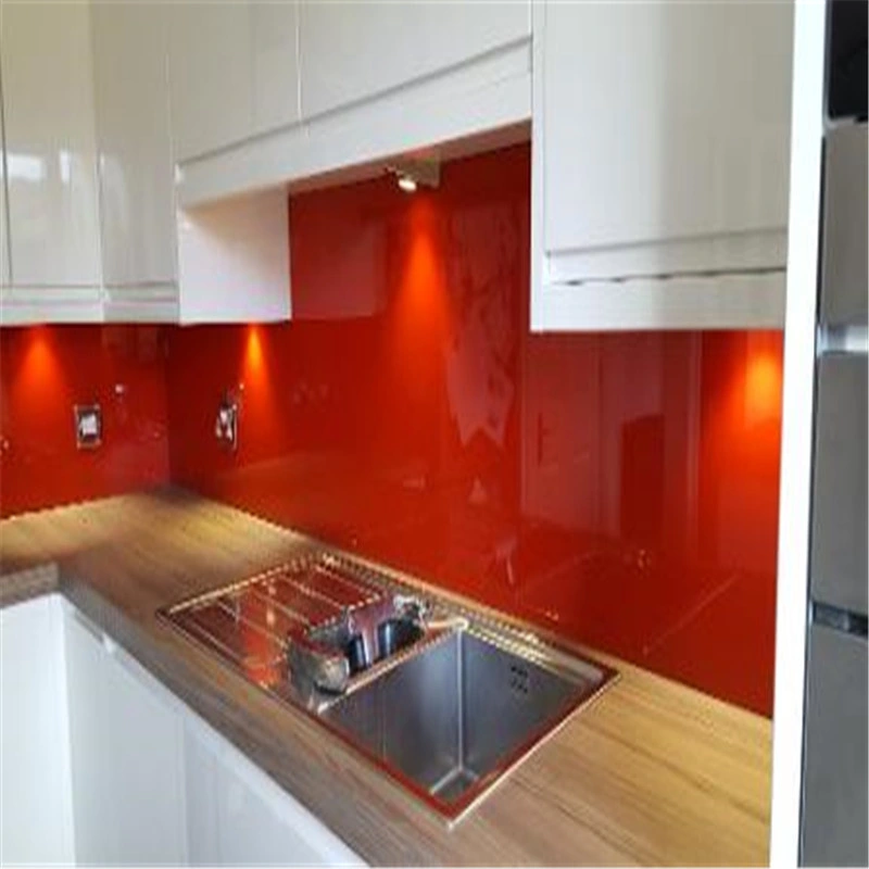 China Lacobel Glas com tinta Fenzi para Deco pintado a traseira do vidro para Cozinha Splashbacks