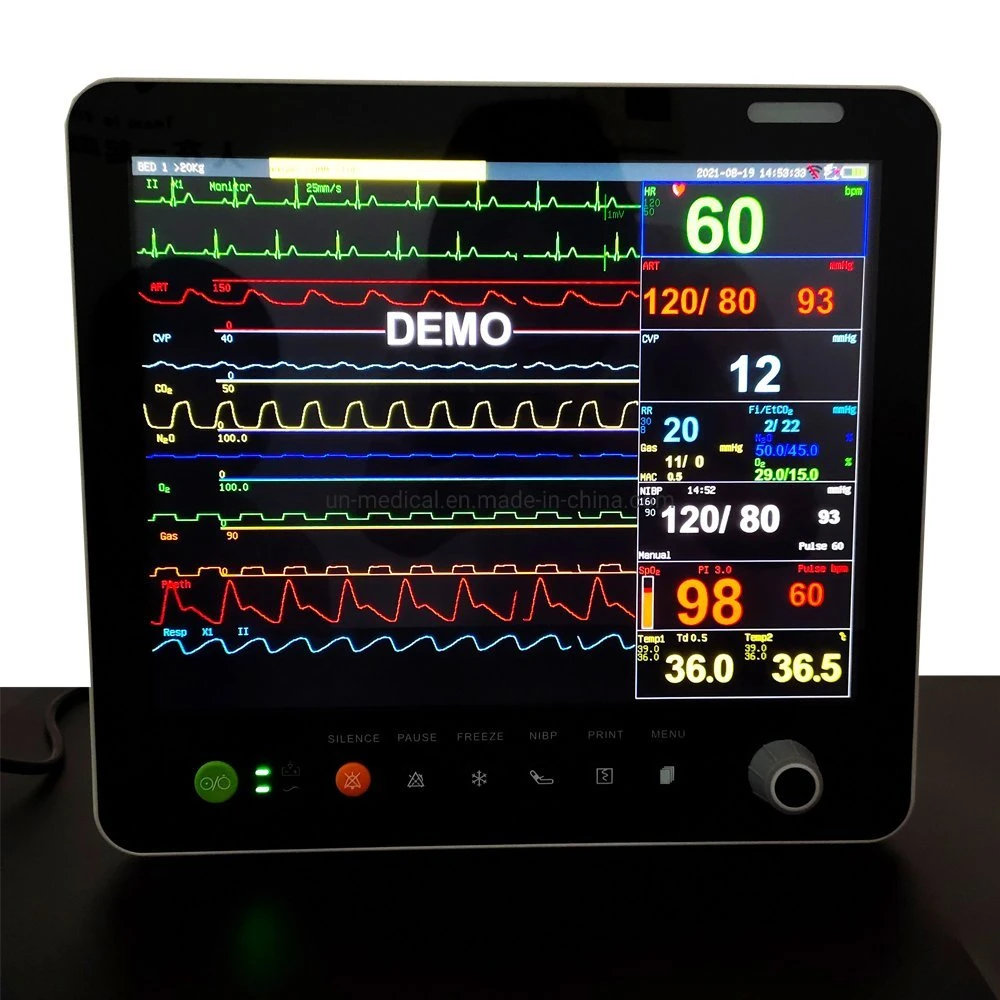 Precios baratos de equipos médicos del Hospital del Monitor de Paciente Multi-Parameter ICU Monitor de ambulancia de la CCU