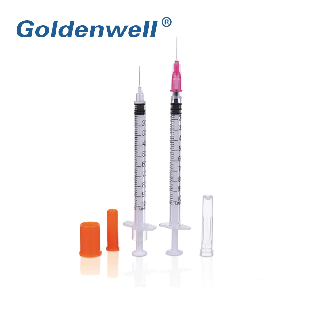 Disposable Red Cap Sterile Insulin Syringe