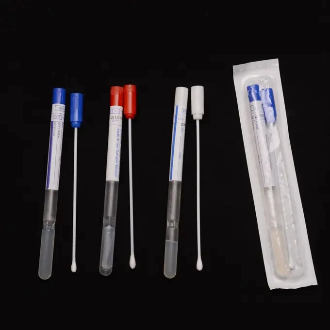 China Swab Supplier Disposable Medical Supplies Sterile Female Transport Dacron Swab Culture Swab with Stuart Medium