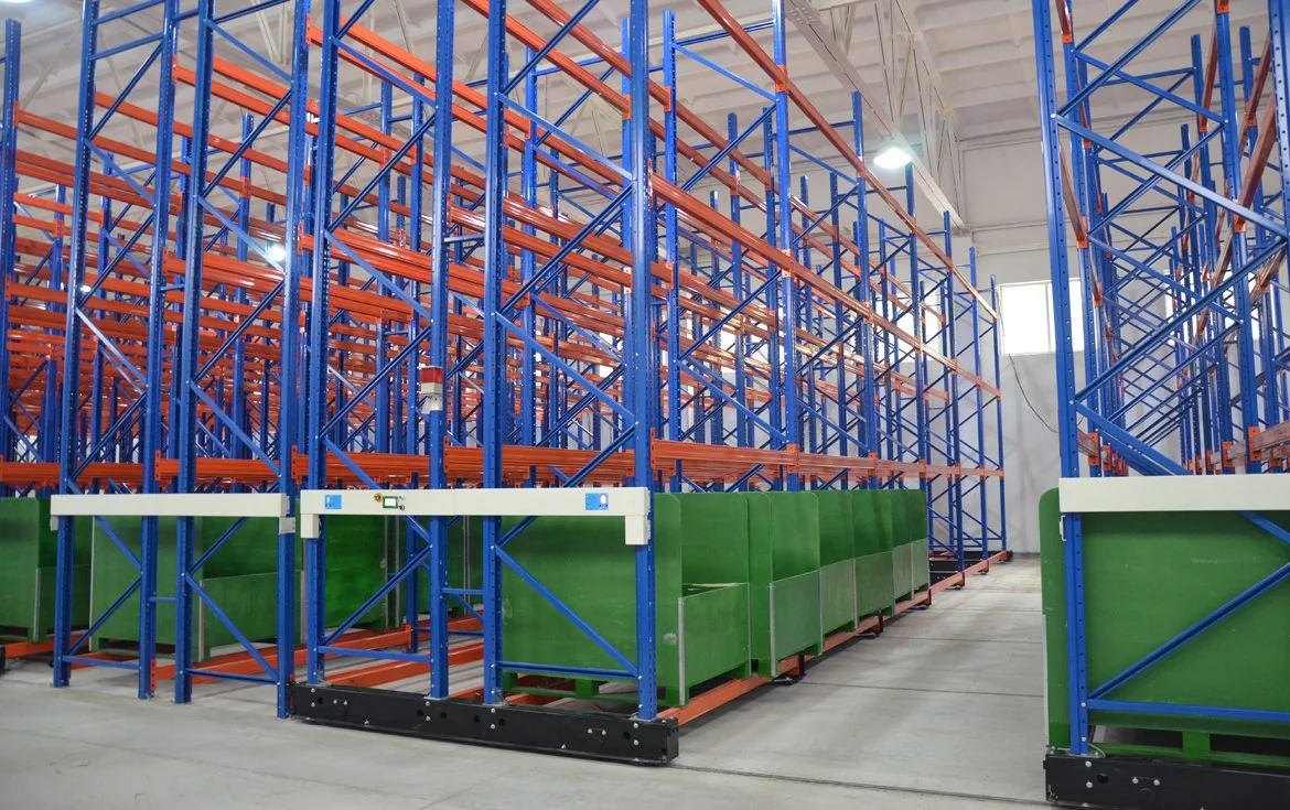 Good Quality High Density Mobile Narrow Shelving Unit/Very Narrow Aisle Pallet Racking/Tall Narrow Storage Rack