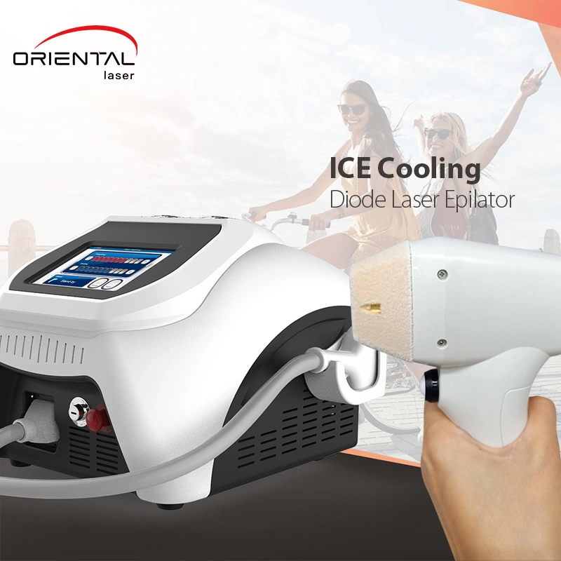 Oriental-Laser Portable 808nm Laser de diodo de remoção de pêlos a laser Dispositivo de depilação Beleza Equipamento