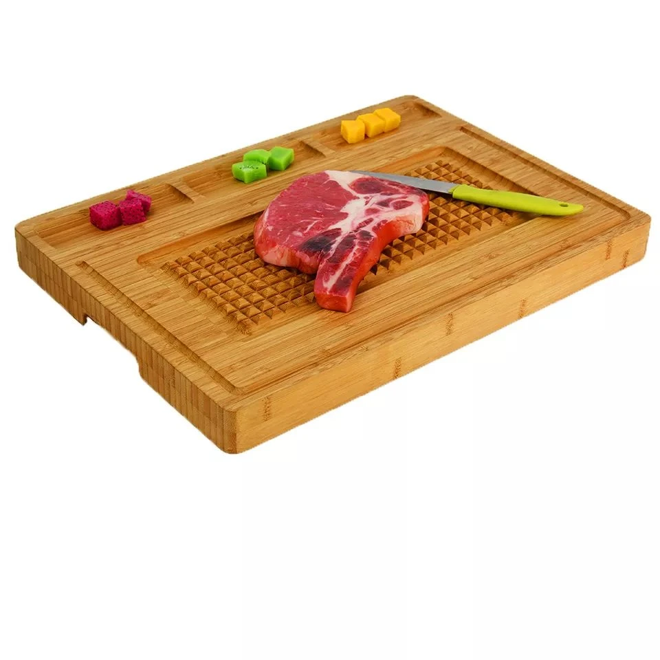 Extra Large Rectangular Organic Kitchen Bamboo Wooden Cutting Board Blocks with Juice Grooves