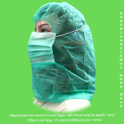 Ato cirúrgico/Medical/Dental/enfermagem/Scrub/espaço/Mob/Mop/Trabalho/Snood/SMS Nonwoven Tampa de PP descartáveis para Médico Cirurgião//Enfermeira / Trabalhador(Bouffant/ronda/faixa/Pregas/Clip)