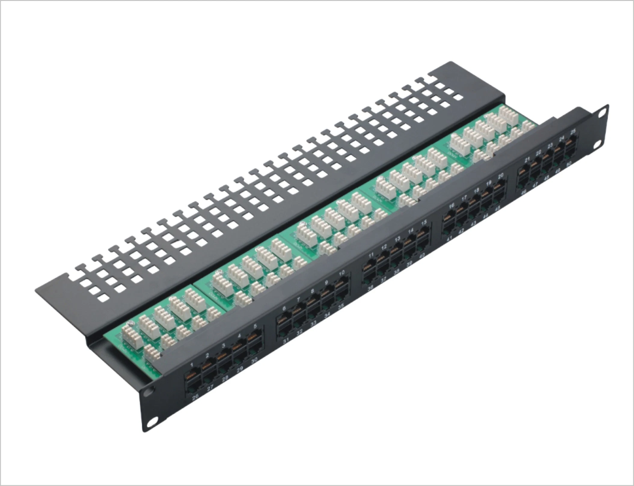 1u Rj11 Rack Mount 25 Ports Data Voice Patch Panel