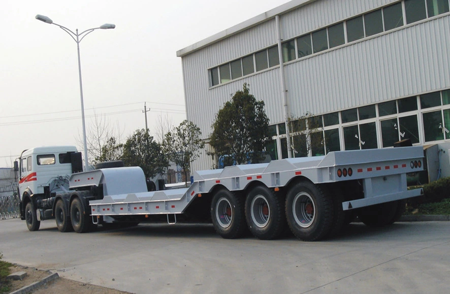 2 Line 2 Axle 40 Ton Low Bed Truck Trailer Special Vehicle