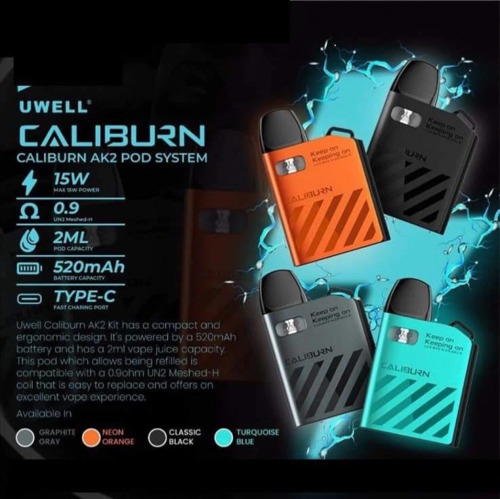 Caliburn Uwell un cartucho2 Pod para A2/AK2 Kit de sistema POD