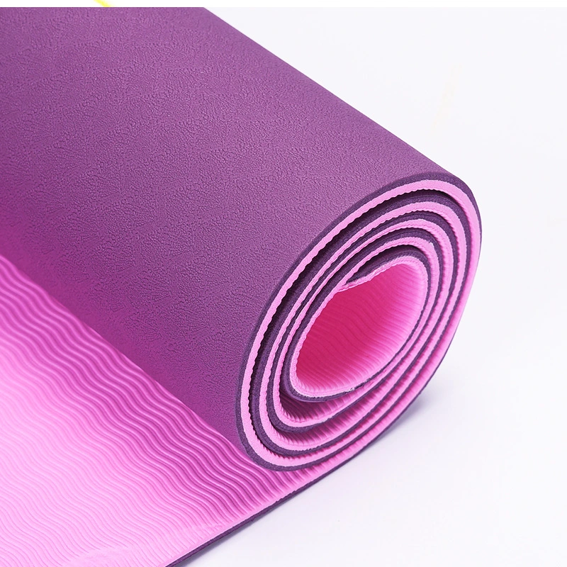 Los colores de doble mejor Estera Del Yoga TPE Antideslizante alfombrillas de Yoga Mat ejercicio Eco friendly entrenar Mat de Yoga, Pilates