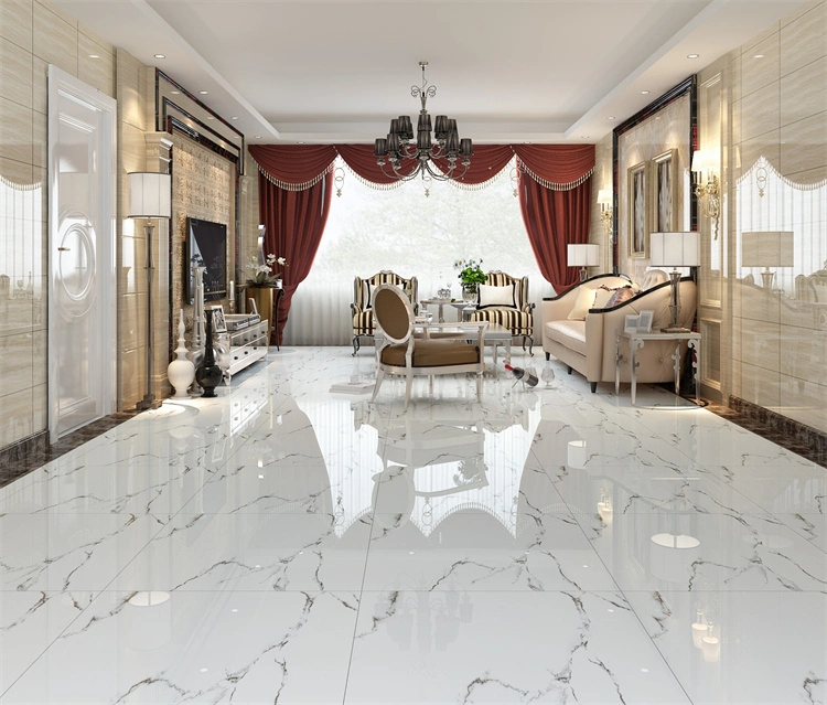 2023 New Style Glazed Polished Calacatta Marble Floor Porcelain Vitrified Foshan Tiles