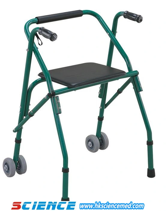 Mobility Silver Drive Medical Aluminum Handicapped Stair Walkers with Wheels for Adults