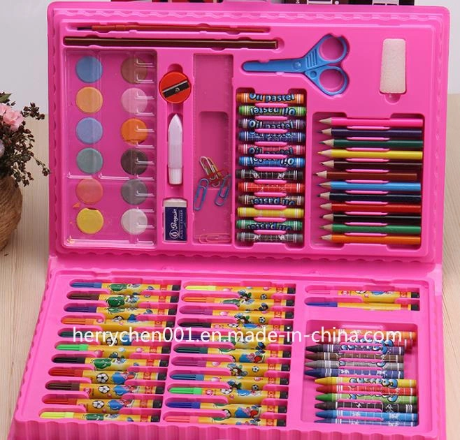 86PCS Crayon, Water Pen Stationery Set, Sky-0086