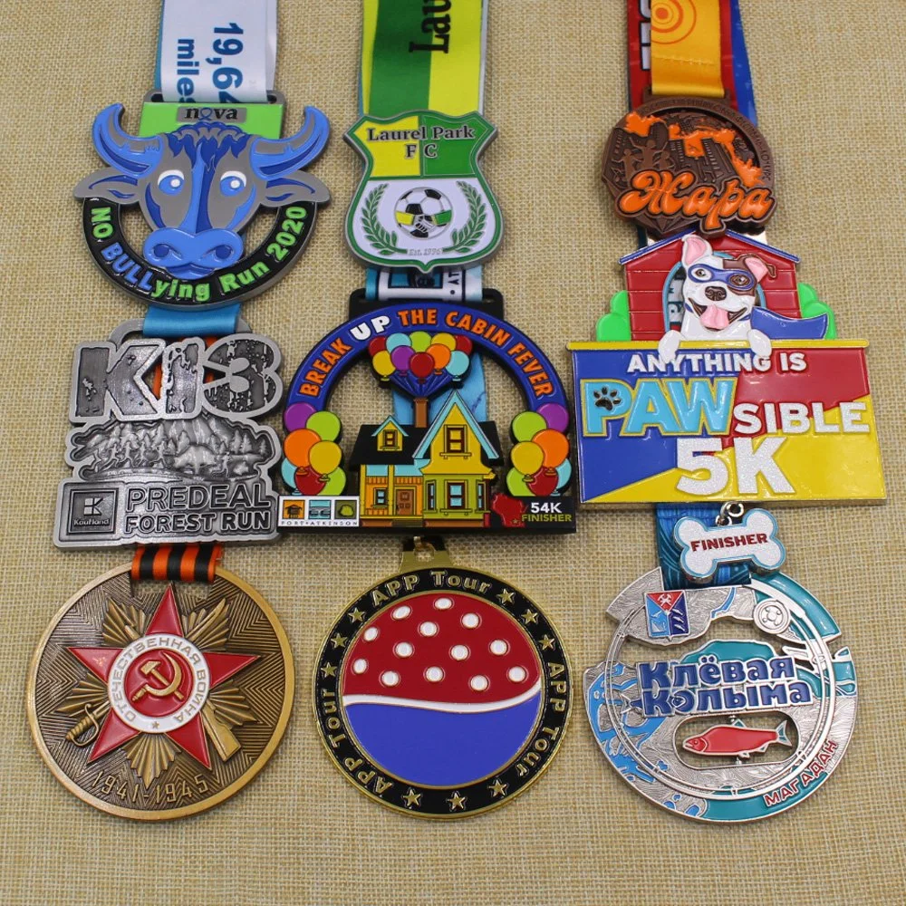 China Supply Customized Bespoke Metal Sports Marathon Finisher Medallion Medallion Medal