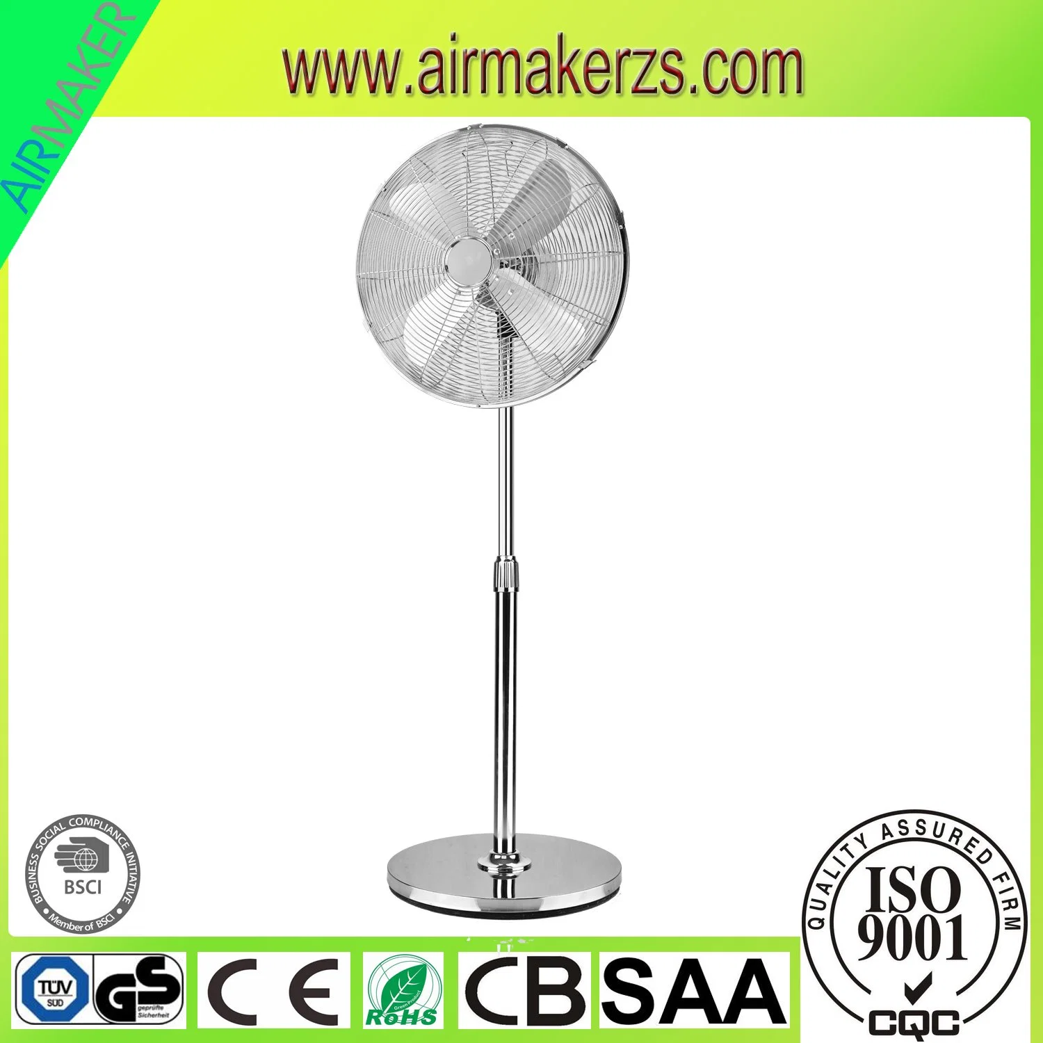 16inch Powerful Oscillating Adjustable Stand Fan/Electric Fan/Industrial Fan/Ventilateur with CE/SAA/GS