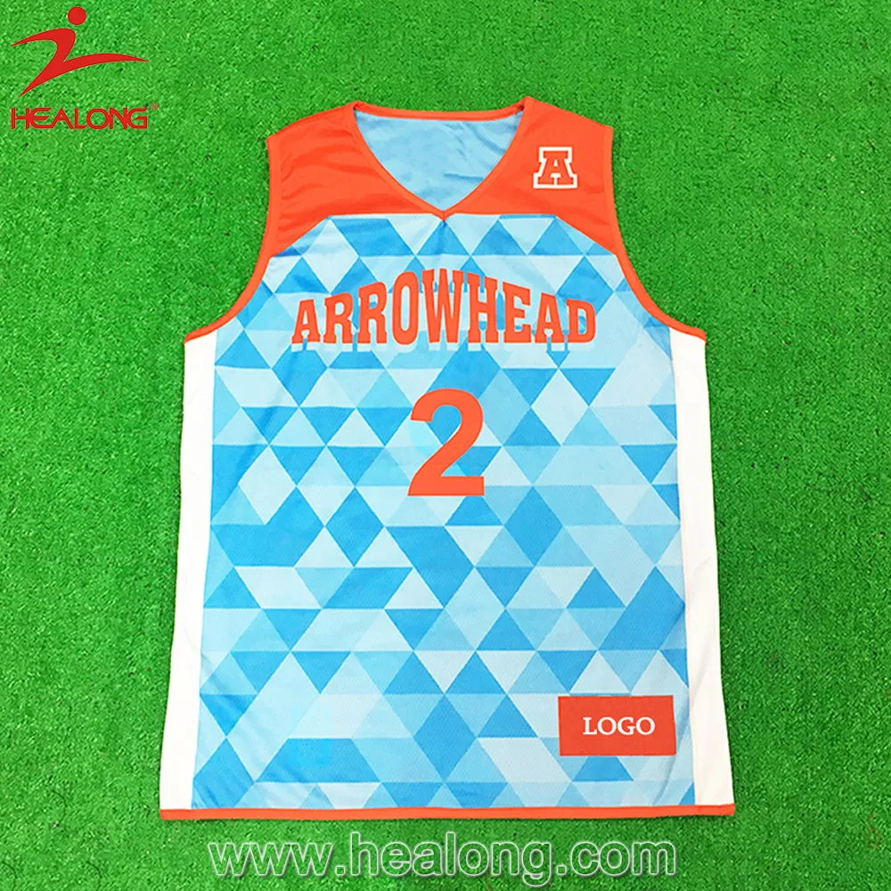 Healong New Fashion Cheap Reversible Basketball Jersey