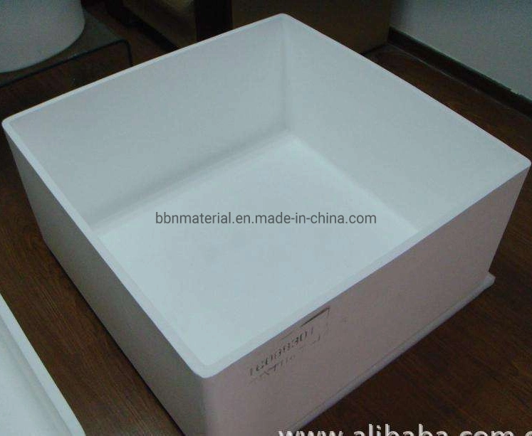 Blanco refractario de vidrio de sílice fundida crisol de cerámica puede soportar 2200c