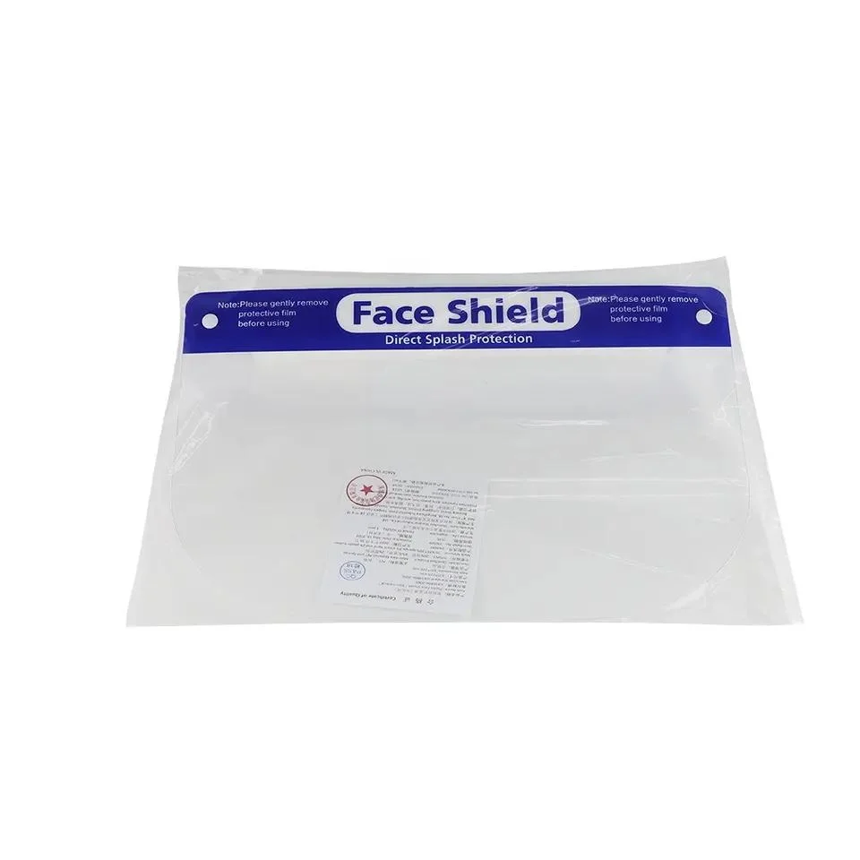 Disposable Face Mask with Eye Protection Shield Anti Fog 3ply Mask with Plastic Sheet Supplier