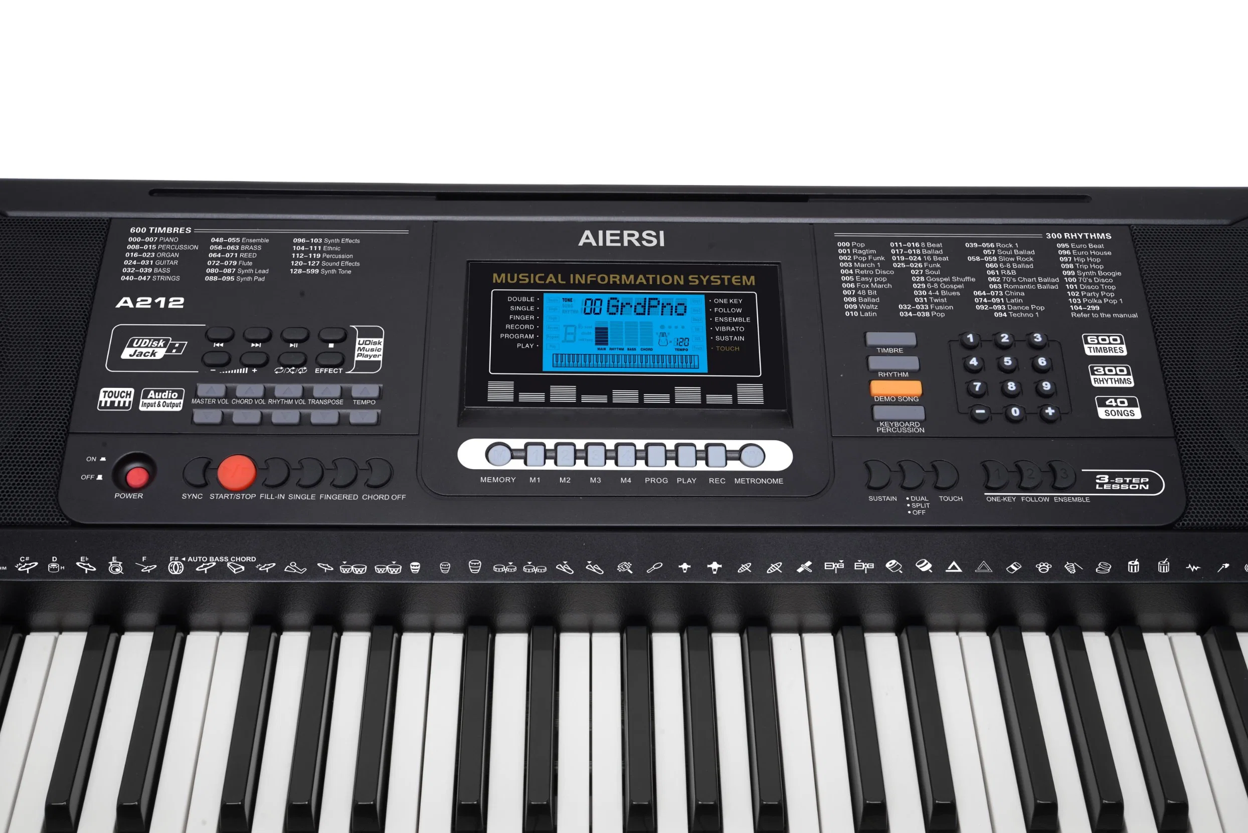 Touches de marque personnalisée 61 La réponse au toucher synthétiseur MIDI orgue électronique pour la vente de clavier