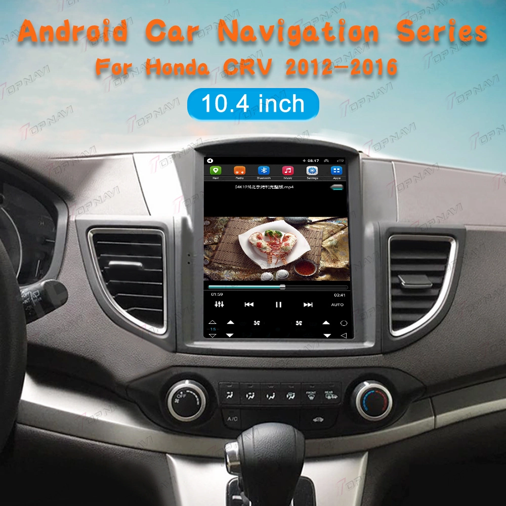 Lecteur de DVD vidéo de voiture GPS de navigation de planche de bord du système multimédia Audio Radio Android pour Honda CRV 2012 2013 2014 2015