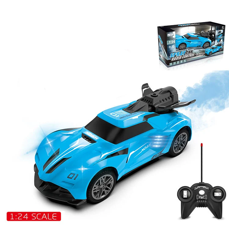 High Speed 1: 24 Electric RC Racing Car with Light Spray Remote Control Drift Toys for Kids