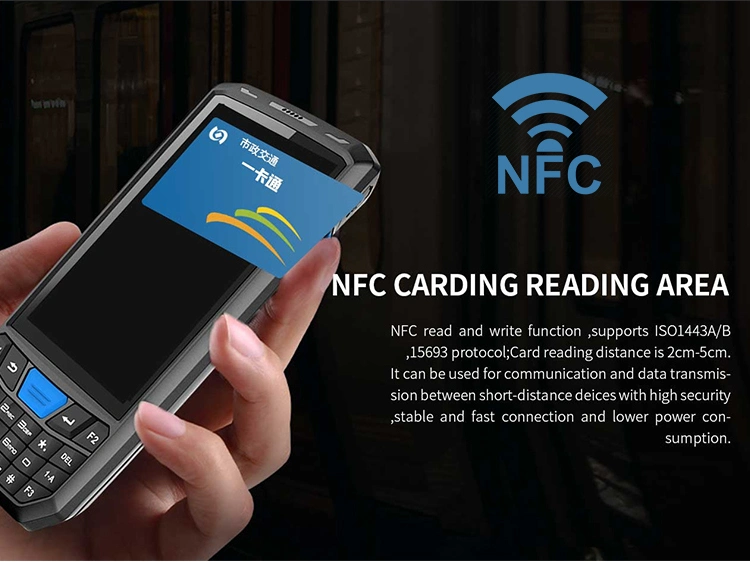 High Quality Android 9 2D Handheld Terminal PDA NFC Card Reader Barcode Scanner with Mobile Data Collector Hcc-T80s