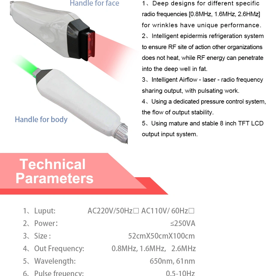 Cr7 RF System Cooling Freeze Fat Laser Body Shaping Beauty Machine for Personal Use