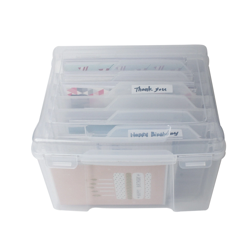 29575 Office Multifunctional Organizer Case with 6 Removable Dividers, Storage Greeting Cards/Photos/Coupon