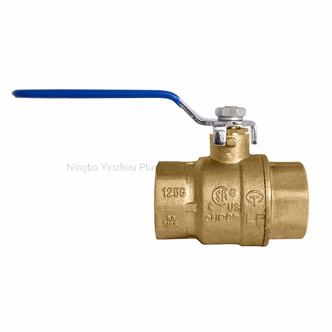 Low Lead Brass Forged Full Port Ball Valve - Natural Color, 1/2''-2'' Size