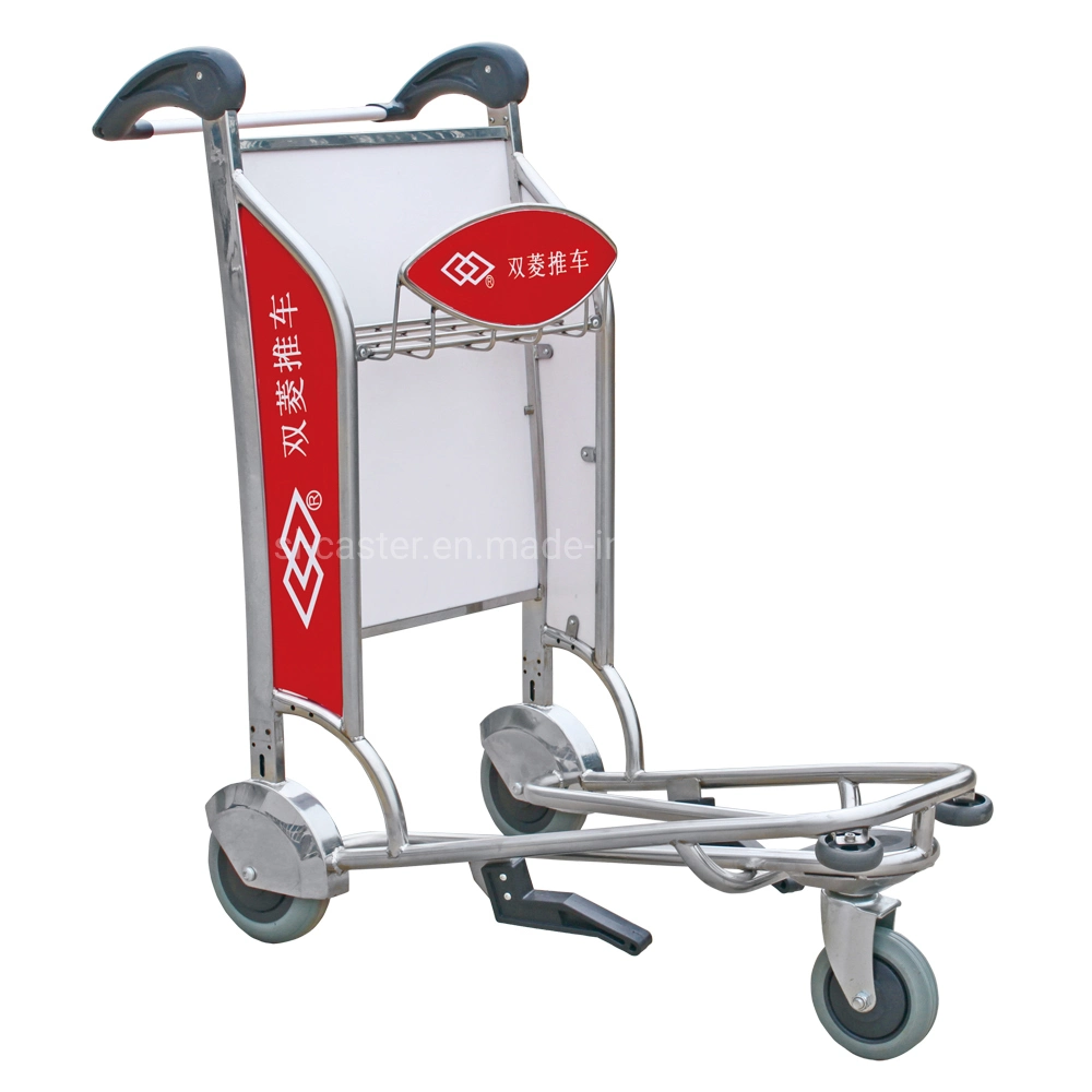 250kg Edelstahl Flughafen Trolley Gepäck Handwagen