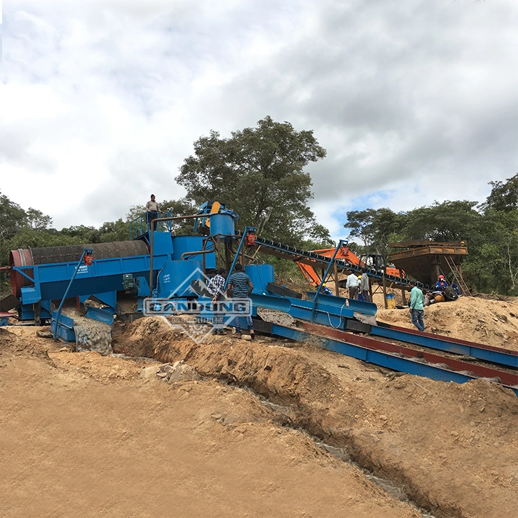 El lavado del suelo seco Trommel Helix Trommel planes de marcha atrás