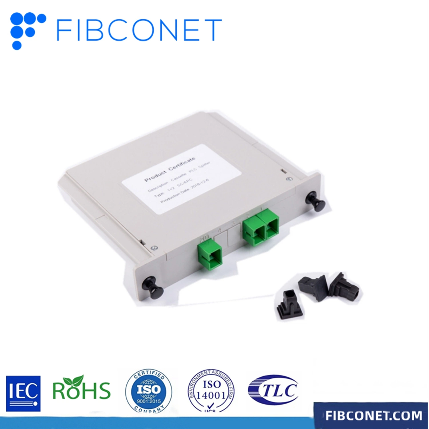 FTTH Mini tubo de acero/módulo/módulo/LGX/ABS Tipo de cassette acoplador de fibra óptica FBT Divisor PLC