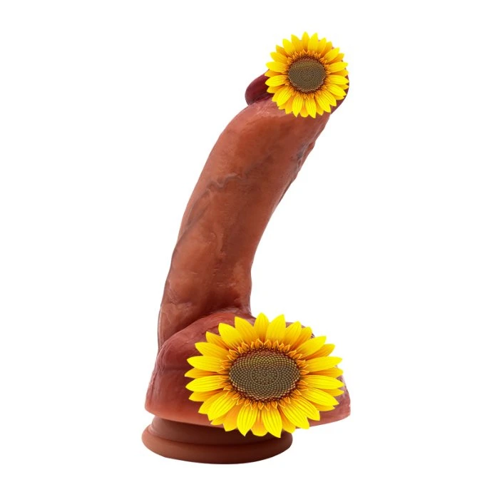 Dildo realista para principiantes de silicona líquida de 8.07 pulgadas, con ventosa fuerte para jugar sin manos, juguete sexual para mujeres para estimulación del punto G y sexo anal