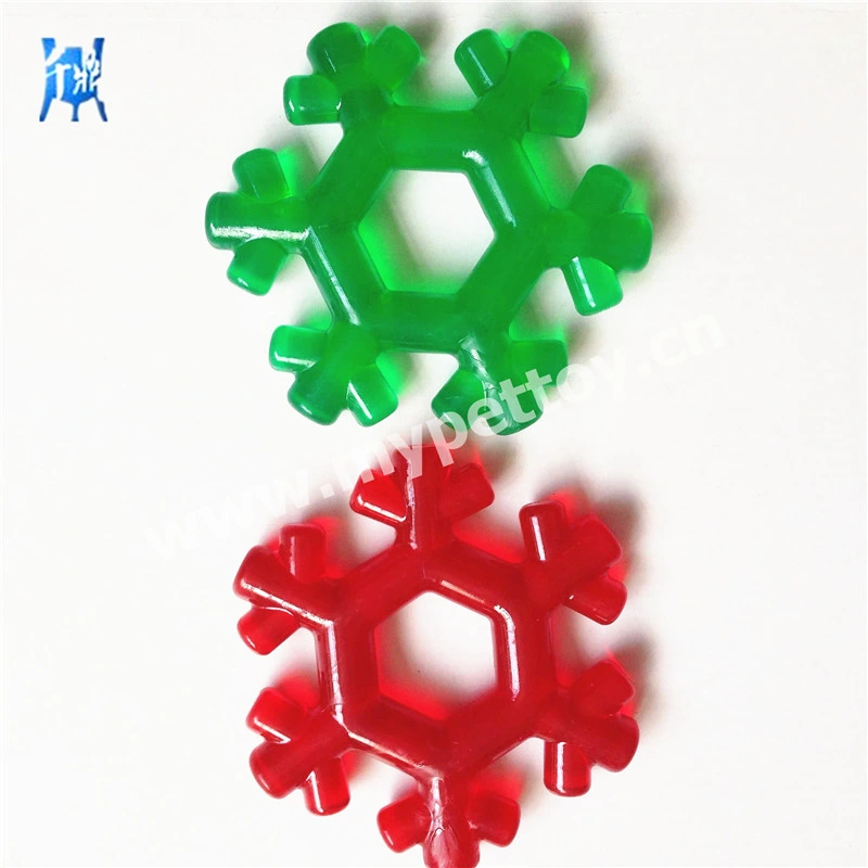 Soft TPR Material Snow Man Christmas Dog Gift Christmas Present Chewing Gel