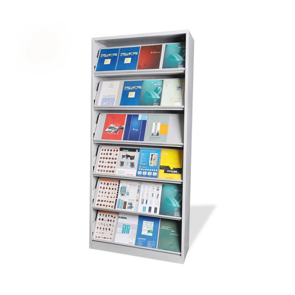 Filing Cabinet Library Bookshelf Rotated Magazine Rack Thickened Steel Library Furniture Single Face Bookcases Rotated Shelves