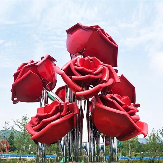 Tamanho da vida Metal pintado a figura de boas-vindas Escultura Arqueamento Vermelho Homem escultura de fibra de vidro para venda