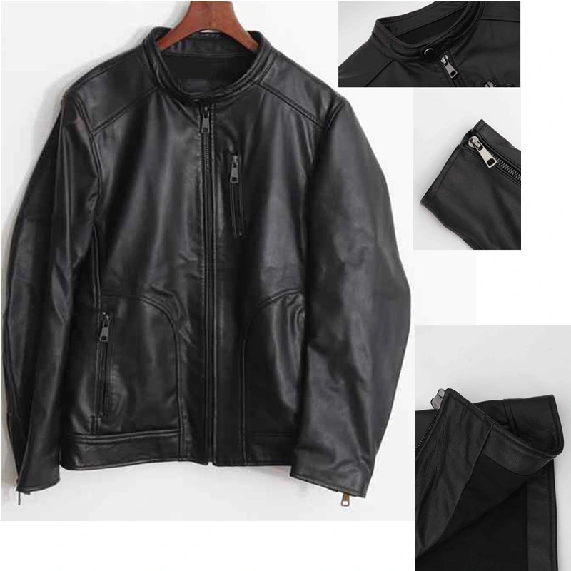 Moto cuero Fábrica de abrigos de lana bombardero corto Blazer chaquetas acolchadas