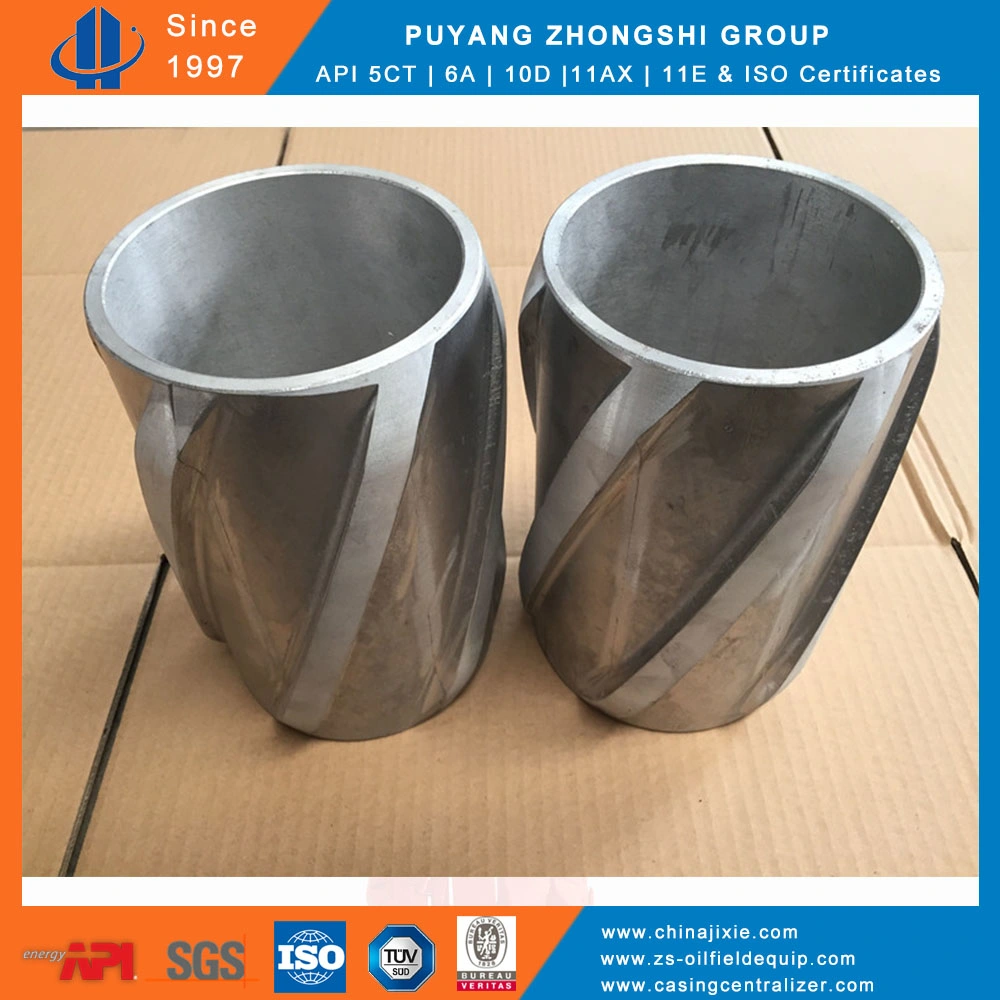 Aluminum Body Solid Rigid Centralizer with Spiral Blade