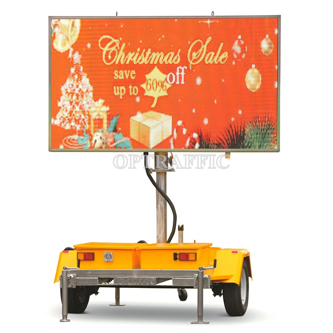 Opt23 Customizable LED Mobile Full Color Commercial Advertising Outdoor Screen Trailer P6 P8 P10 Display Board