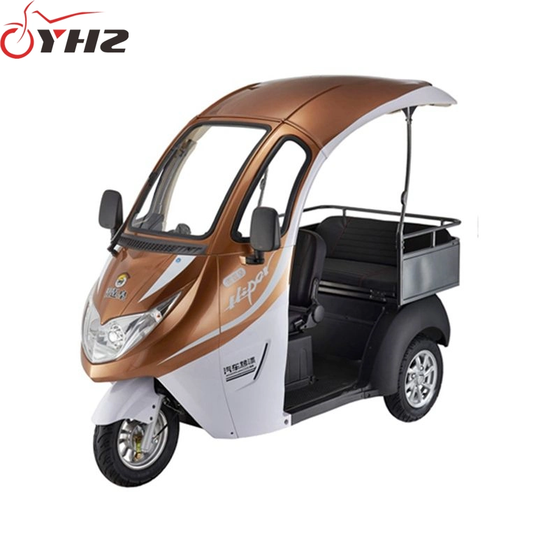 Voiture électrique adulte à trois roues ouverte avec moteur de 800W/1000W et scooter électrique avec boîte arrière.